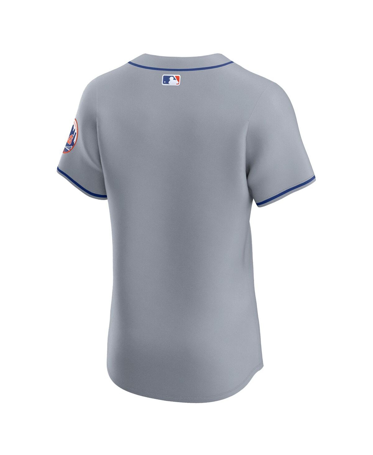 Nike Men'sNew York Mets Road Vapor Premier Elite Patch Jersey - Gray