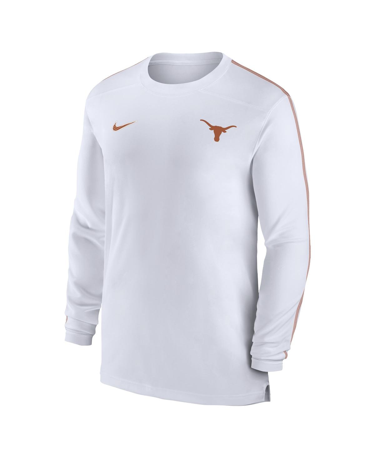 Nike Men's Texas Longhorns 2024 Sideline Coach Uv Performance Long Sleeve T-Shirt - Burnt Orange