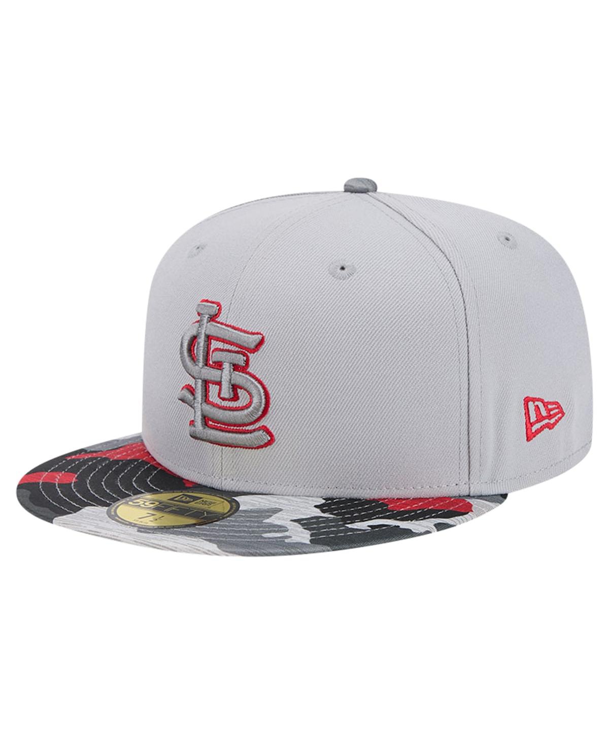Men's Gray St. Louis Cardinals Active Team Camo 59FIFTY Fitted Hat - Gray
