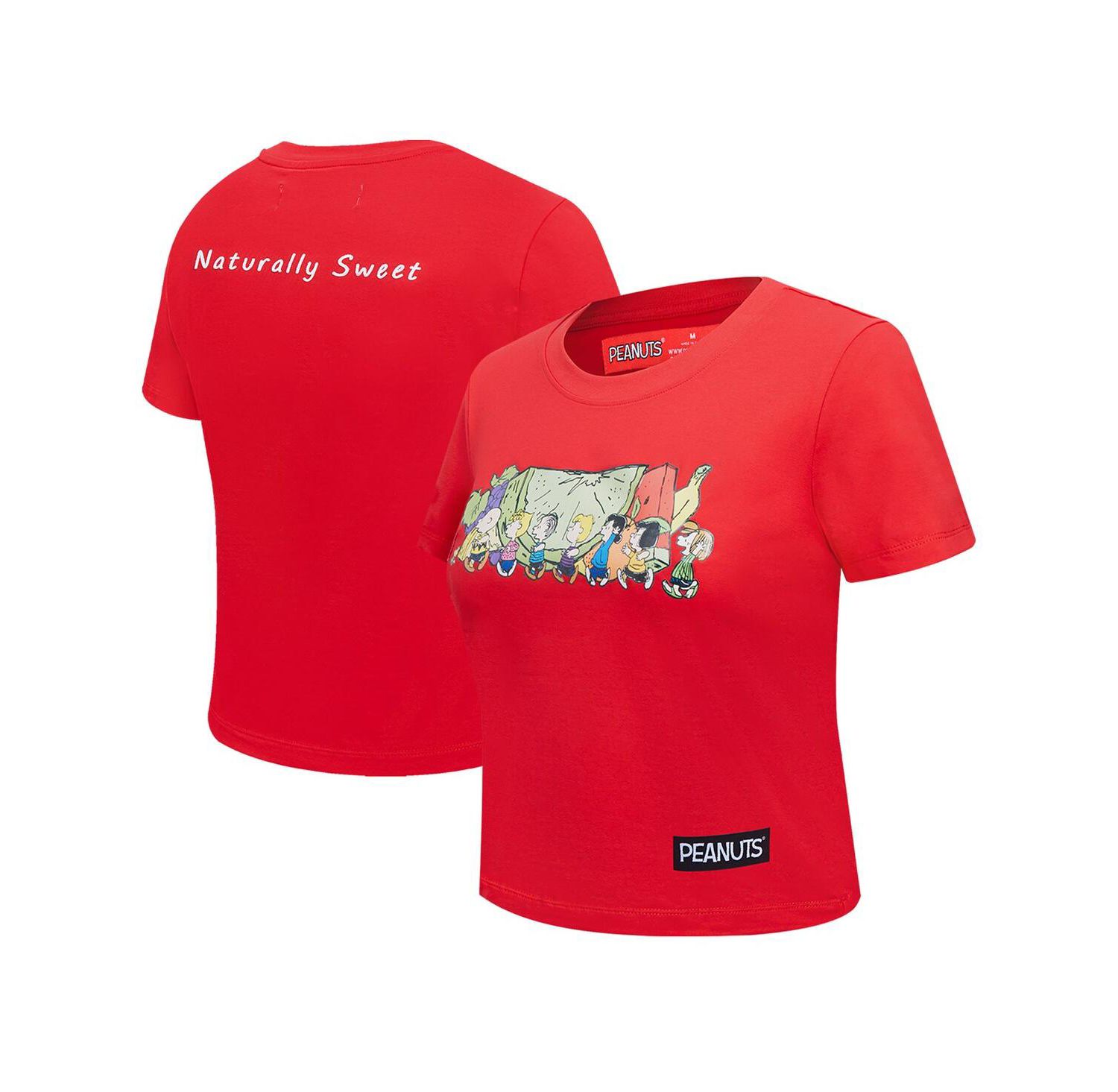 Women's Peanuts Ly Sweet Baby Doll Cropped T-Shirt