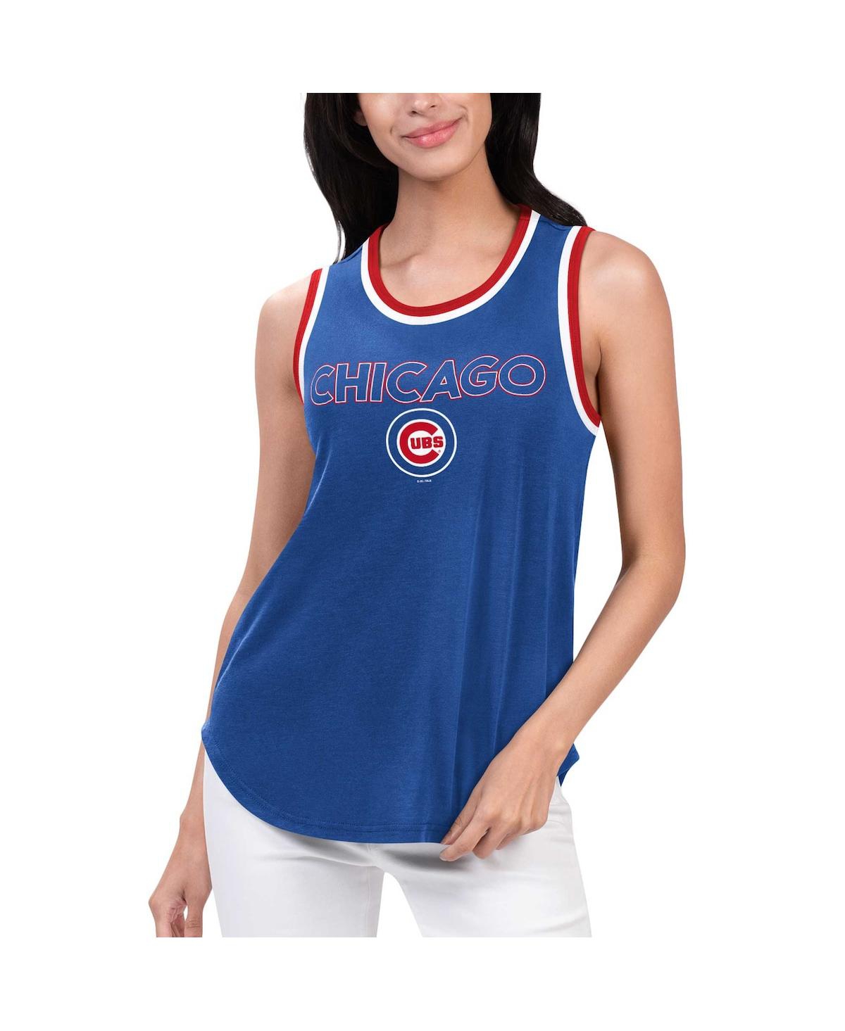 Women's Royal Chicago Cubs Strategy Tank Top - Royal, Red