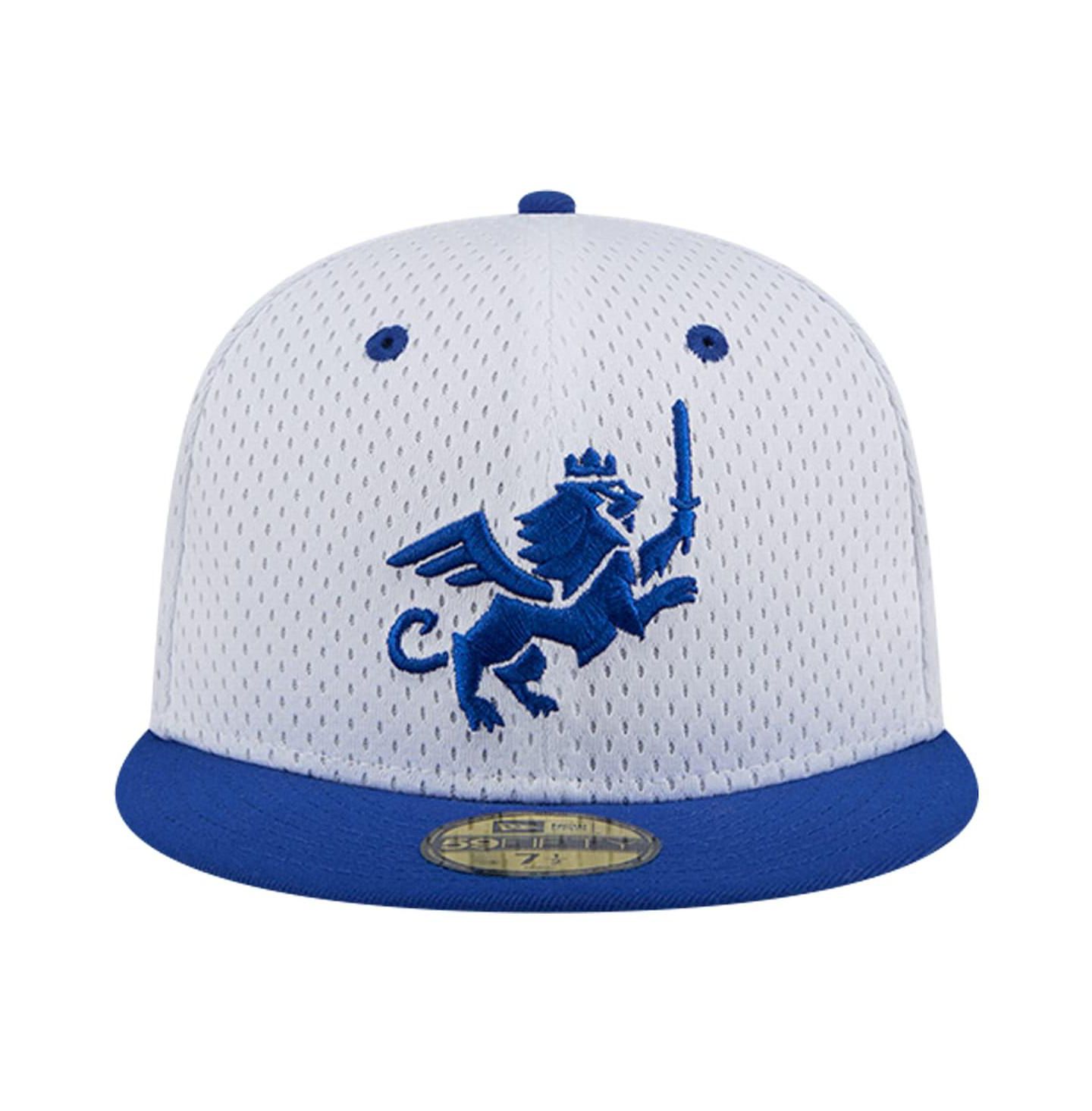 Мужская кепка New Era Gray FC Cincinnati Throwback Mesh 59FIFTY Fitted Hat — фото 2