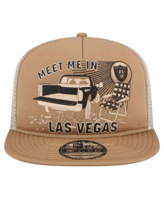Men's Tan Las Vegas Raiders Meet Me 9FIFTY Snapback Hat
