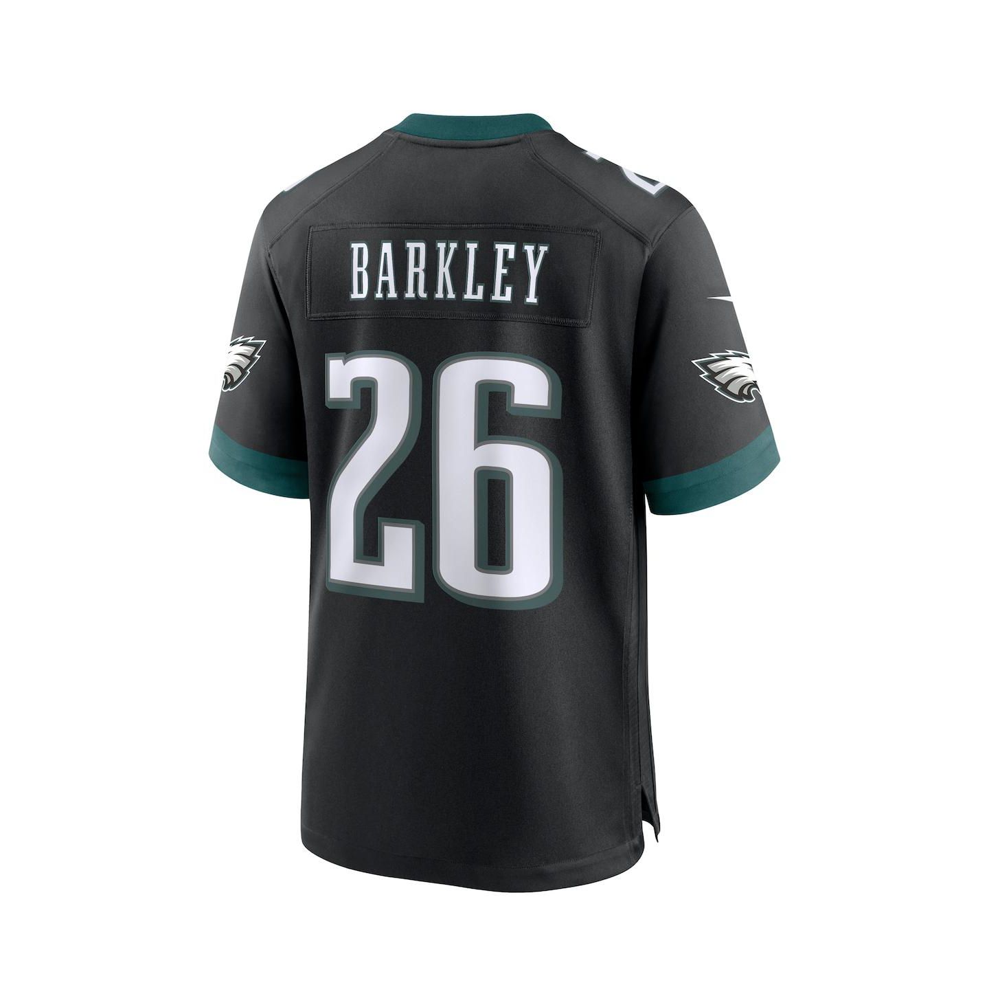 Мужской топ Nike Saquon Barkley Philadelphia Eagles Alternate Game Jersey, цвет: Чёрный — фото 3
