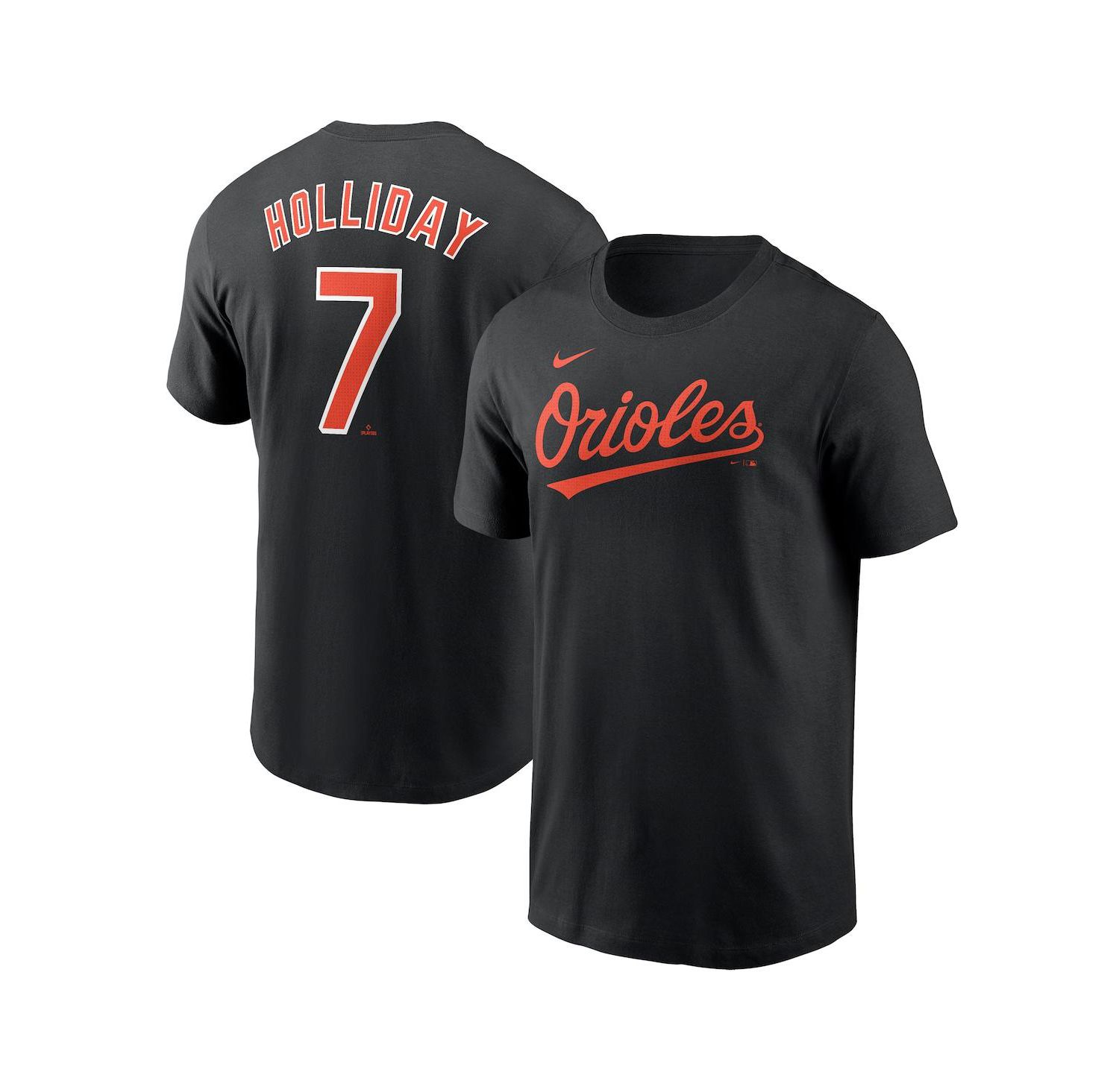 Men's Jackson Holliday Black Baltimore Orioles Fuse Name & Number T-Shirt