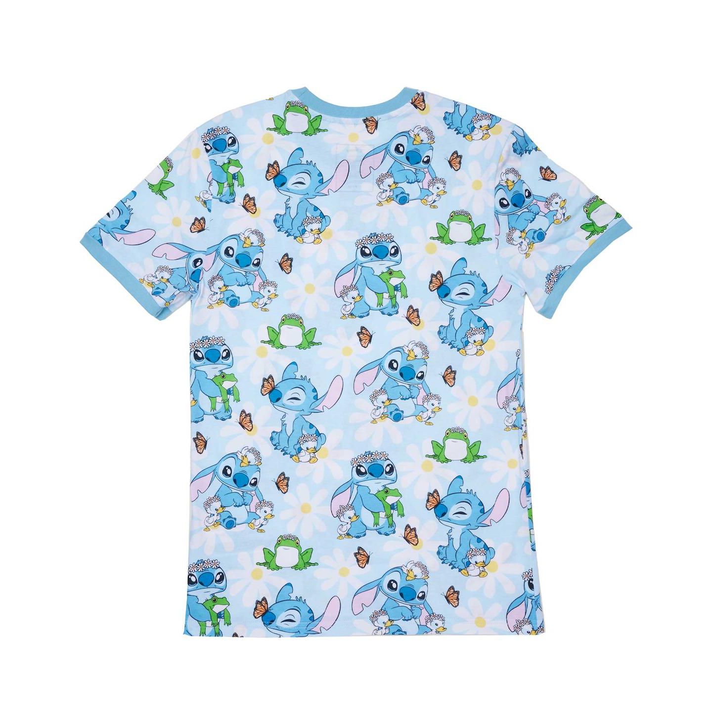 Футболка Loungefly Light Lilo and Stitch Springtime Daisy Allover Print — фото 3