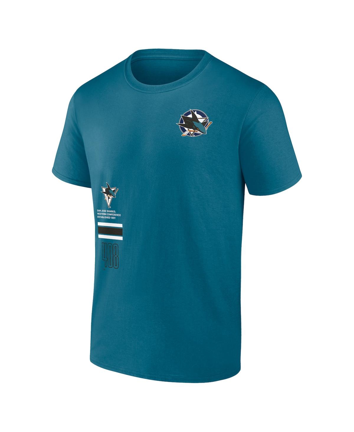 Fanatics Men'sSan Jose Sharks Represent T-Shirt - Teal