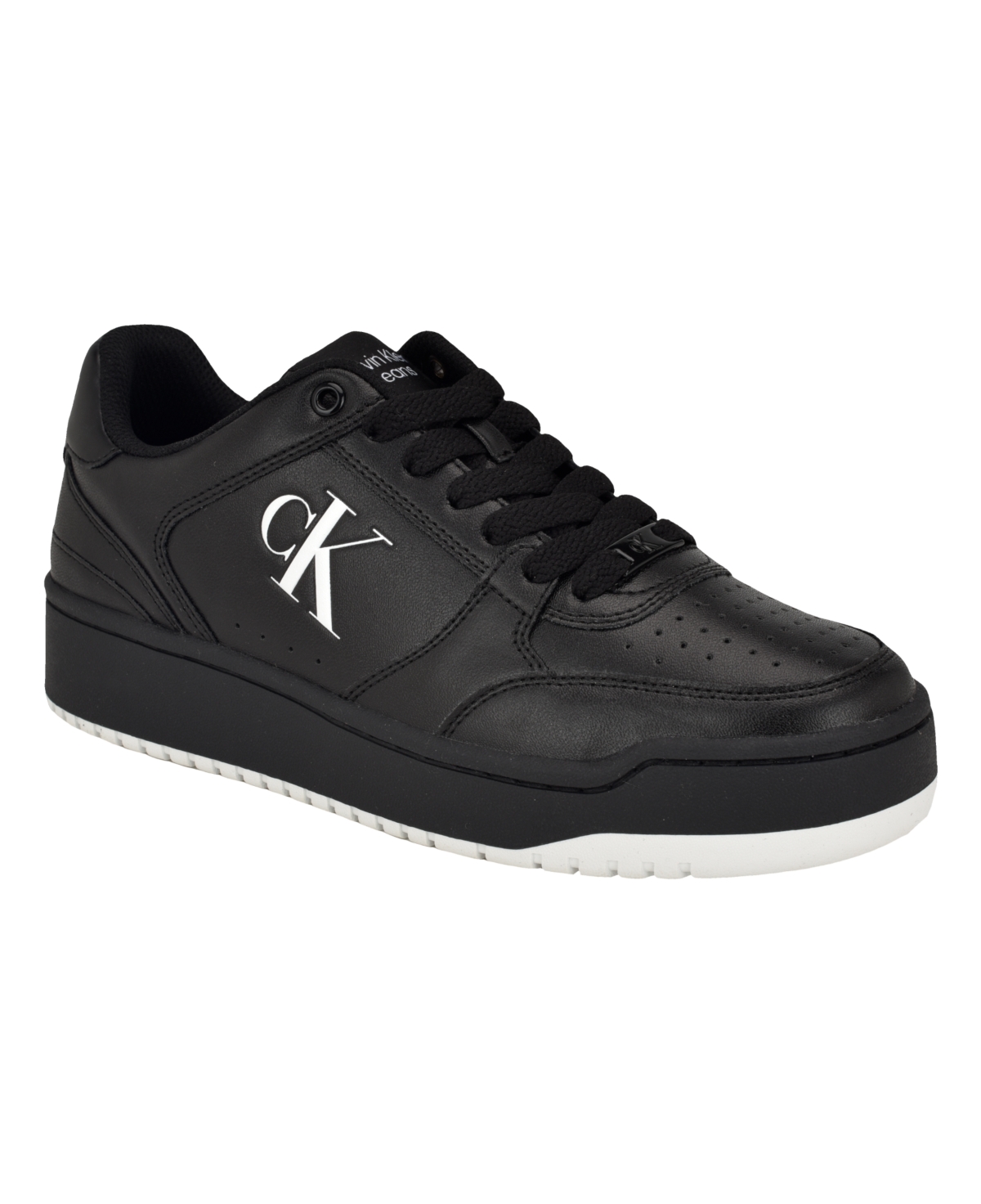 Calvin Klein Men's Acre Lace-Up Casual Sneakers -White Multi