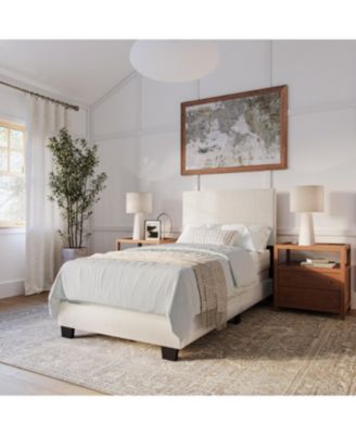 Upholstered Modern Single Boucle Bed