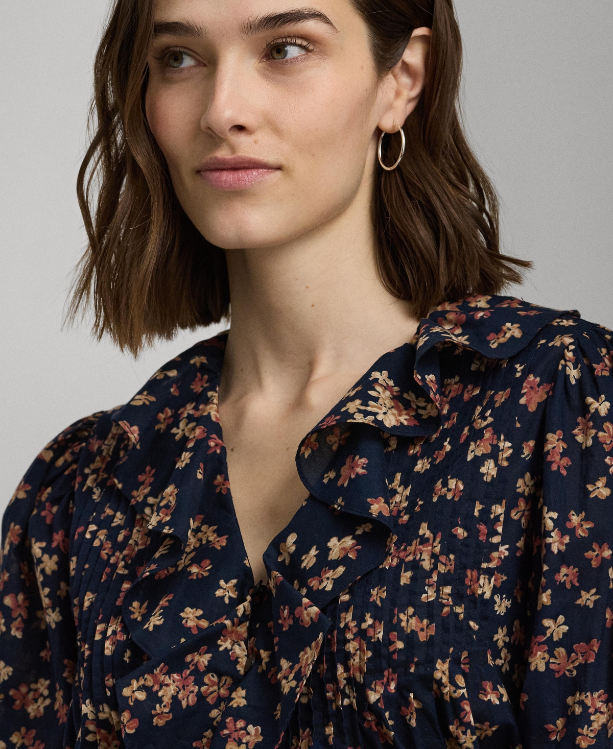 Lauren Ralph Lauren Women's Floral Puff-Sleeve Blouse