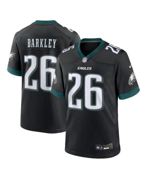 Мужской топ Nike Saquon Barkley Philadelphia Eagles Alternate Game Jersey, цвет: Чёрный