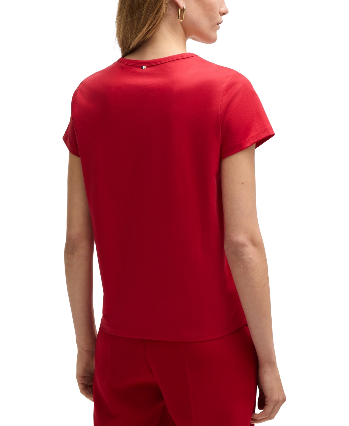 Hugo Boss Boss By  Women's Logo Detail T-shirt In White
