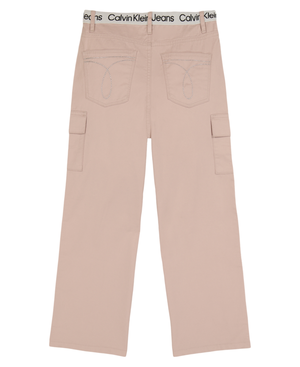 Calvin Klein Big Girls Wide-Leg Twill Cargo Pants