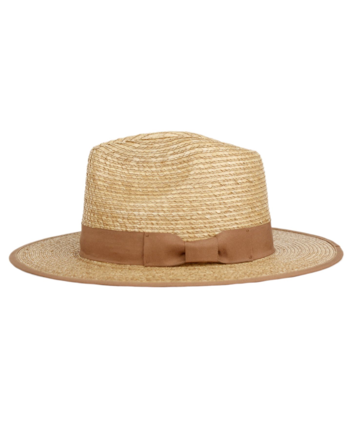 Женский головной убор Angela & William Palm Braid Wide Brim Panama Fedora Sun Hat with Grosgrain Band, цвет: Натуральный — фото 2
