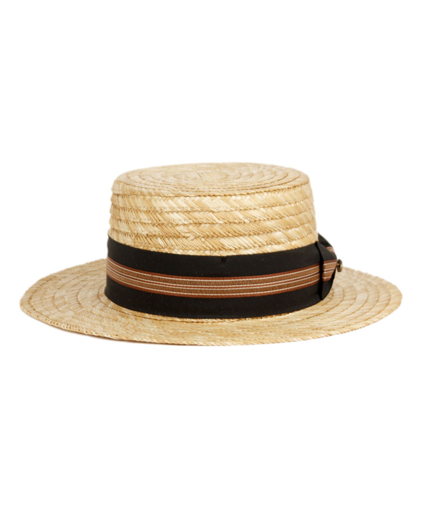 Женский головной убор Angela & William Wheat Straw Skimmer Boater Hat, цвет: Натуральный — фото 3