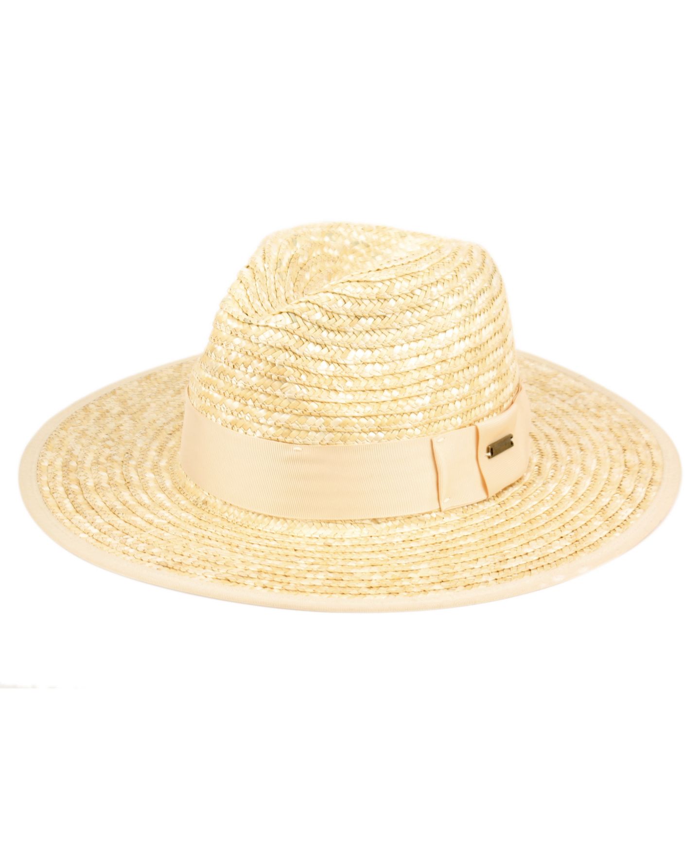 Женский головной убор Angela & William Straw Panama Fedora Hat, цвет: Натуральный — фото 1