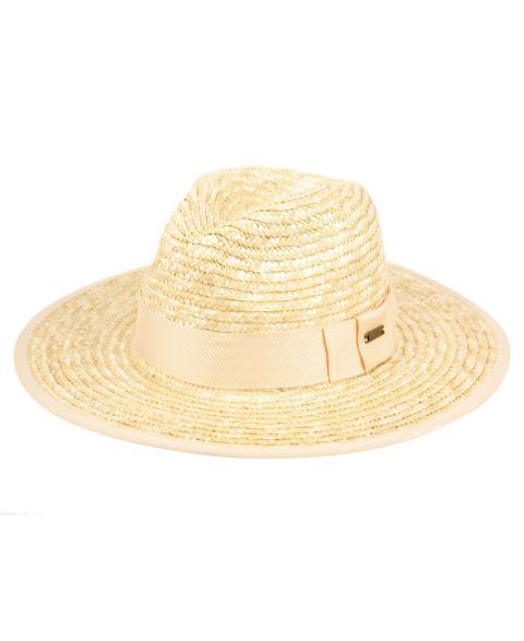 Женский головной убор Angela & William Straw Panama Fedora Hat, цвет: Натуральный