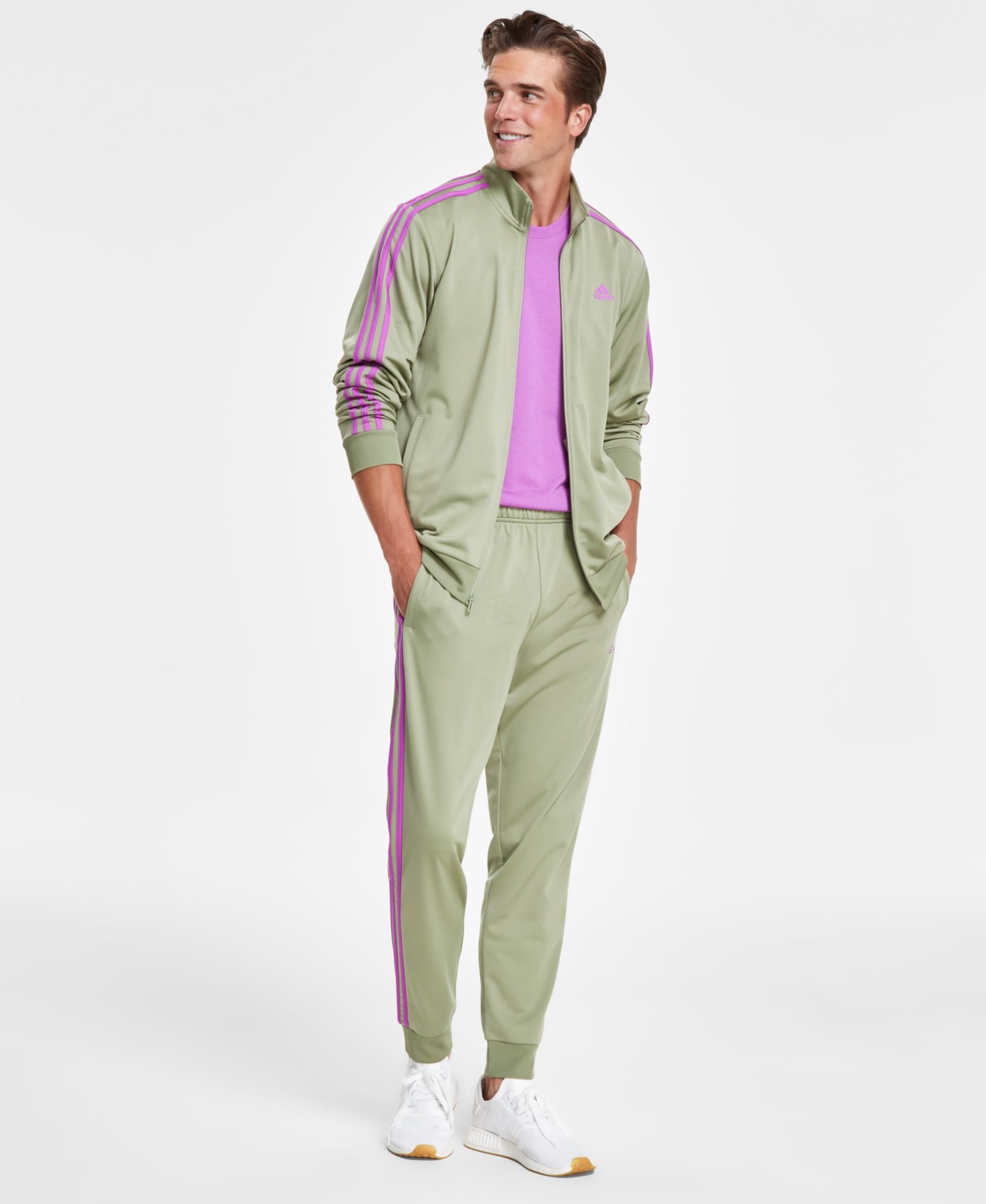 Мужская куртка adidas Tricot Jacket, Pant, & Feel Ready Train Tee, цвет: Чёрный — фото 1