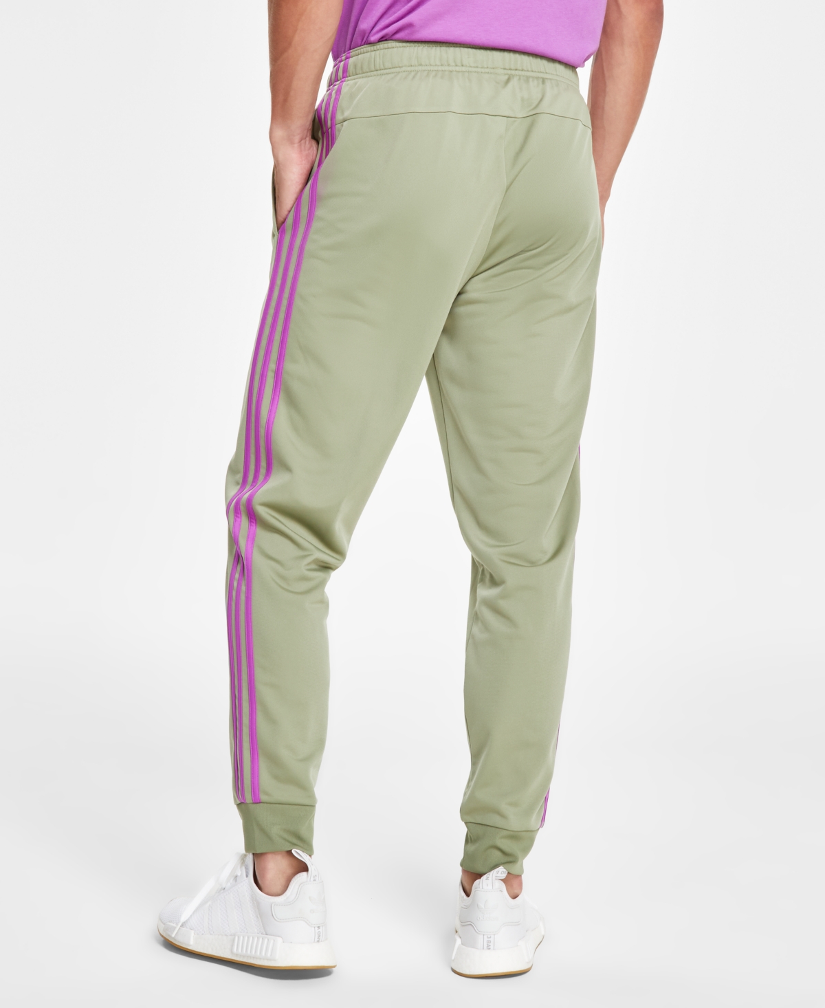 adidas Men's Tricot Jogger Pants - Tent Green/purple | Smart Closet