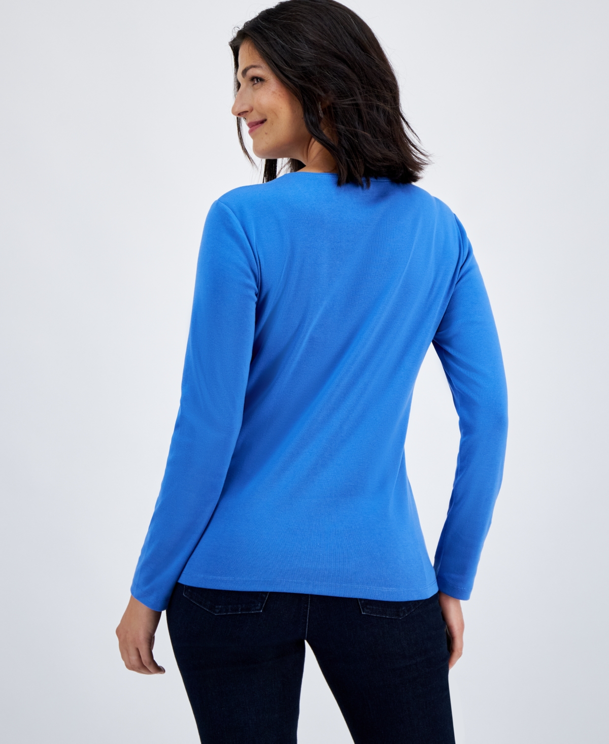 Holiday Lane Petite Love and Light Long-Sleeve T-Shirt, Created for Macy's