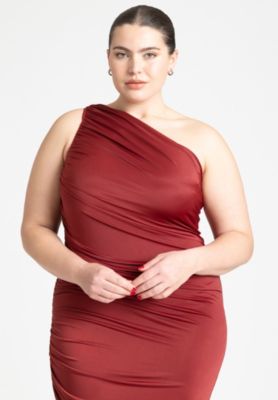 Women's Ruched One Shoulder Dress