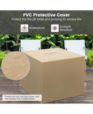 32'' Patio Square Fire Pit Table 50,000 BTU Propane Gas Table