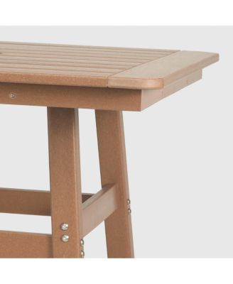 5 PC HDPE Outdoor Patio Dining Bar Table Set and Counter High Stools