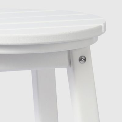 29" HDPE Outdoor Patio Round Bar Stool Set of 3