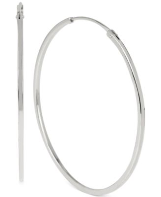 Touch of Silver - Hoop Earrings in Silver-Plated Brass