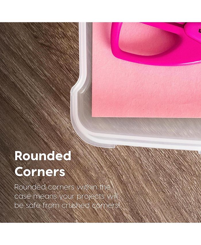 IRIS 6 Pack 8.5 x 11 Portable Project Case Container with Snap-Tight Latch, Clear - ONE SIZE