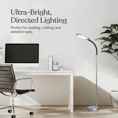 Litespan 53" Dimmable LED Reading Task Lamp with Height Adjustable Gooseneck