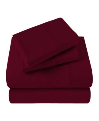 400-TC Egyptian Cotton Solid Deep Pocket 4 Piece Sheet Set, Full