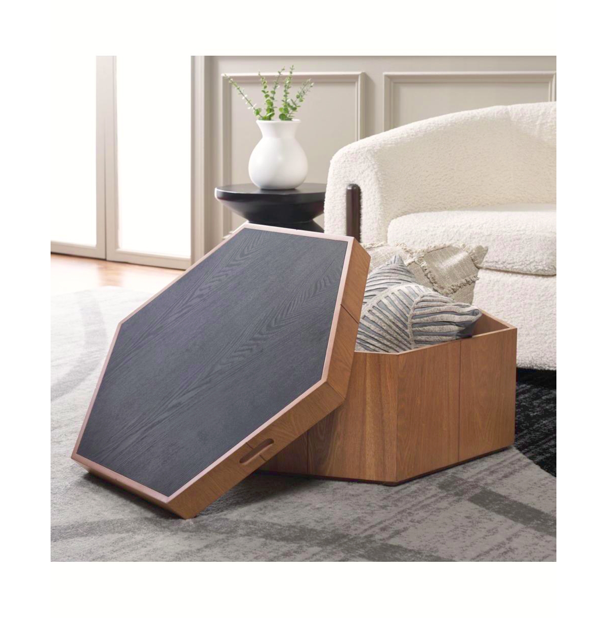 Safavieh Rafaela Hexagon Coffee Table -black