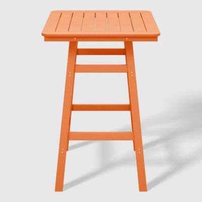 5-Piece HDPE Outdoor Patio Dining Bar Bistro Table Set with Bar Stools