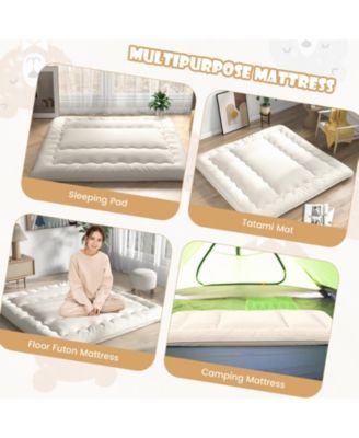 Futon Mattress Floor Sleeping Pad with Washable Cover