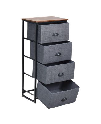 Chest Storage Tower Side Table Display Storage with 4 Drawers