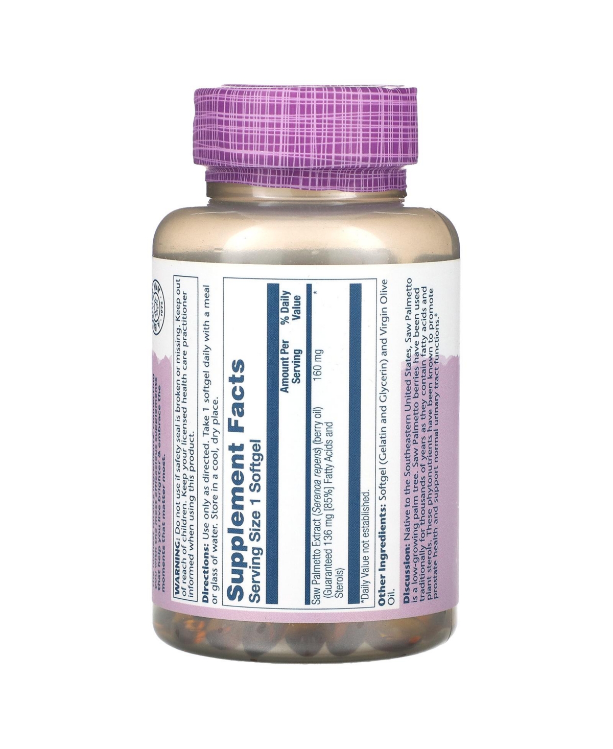 Solaray Vital Extracts Saw Palmetto 160 mg