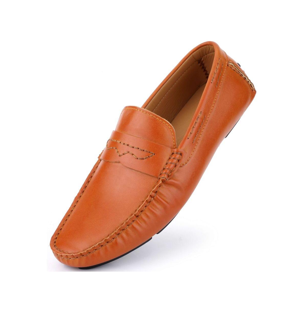 Men's Slip-On Tread Casual Loafers - Bronze amber
