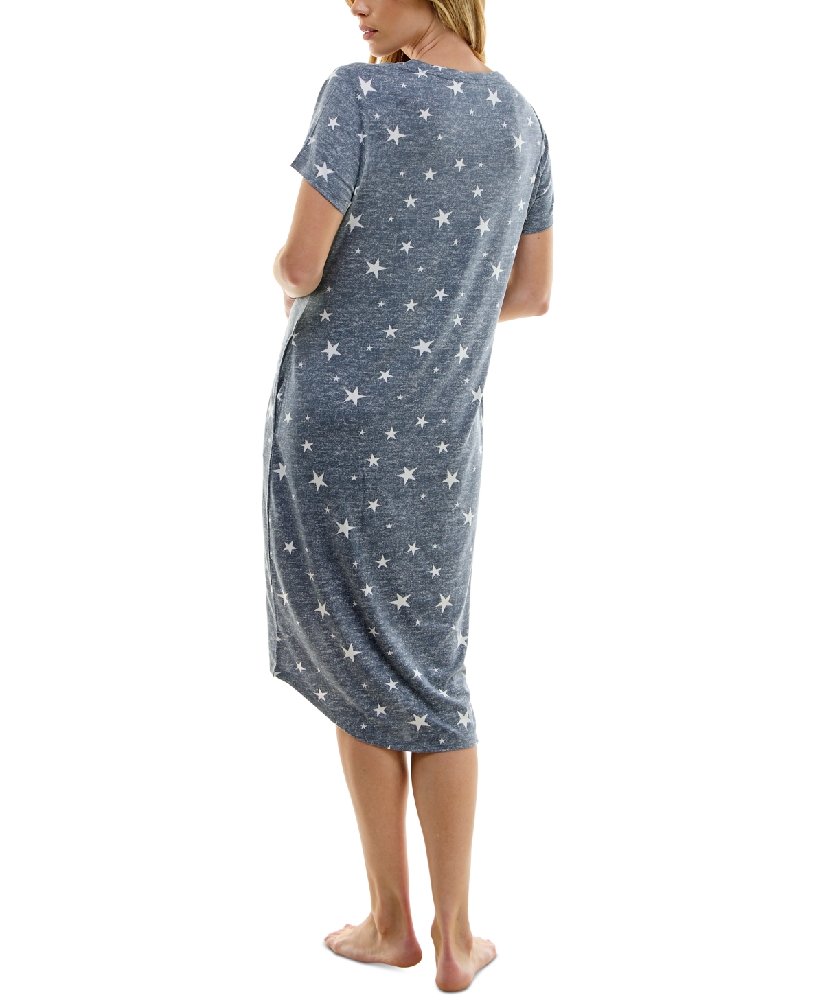 Roudelain Women's Short-Sleeve V-Neck Sleep Dress