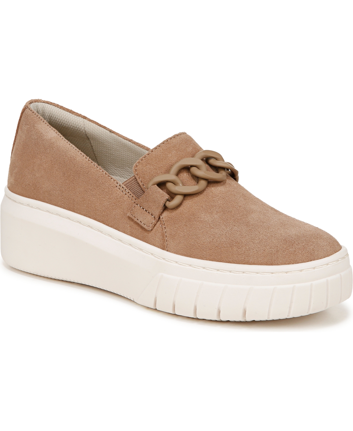 Naturalizer Daphne Slip-on Platform Sneaker In Camel Brown Suede