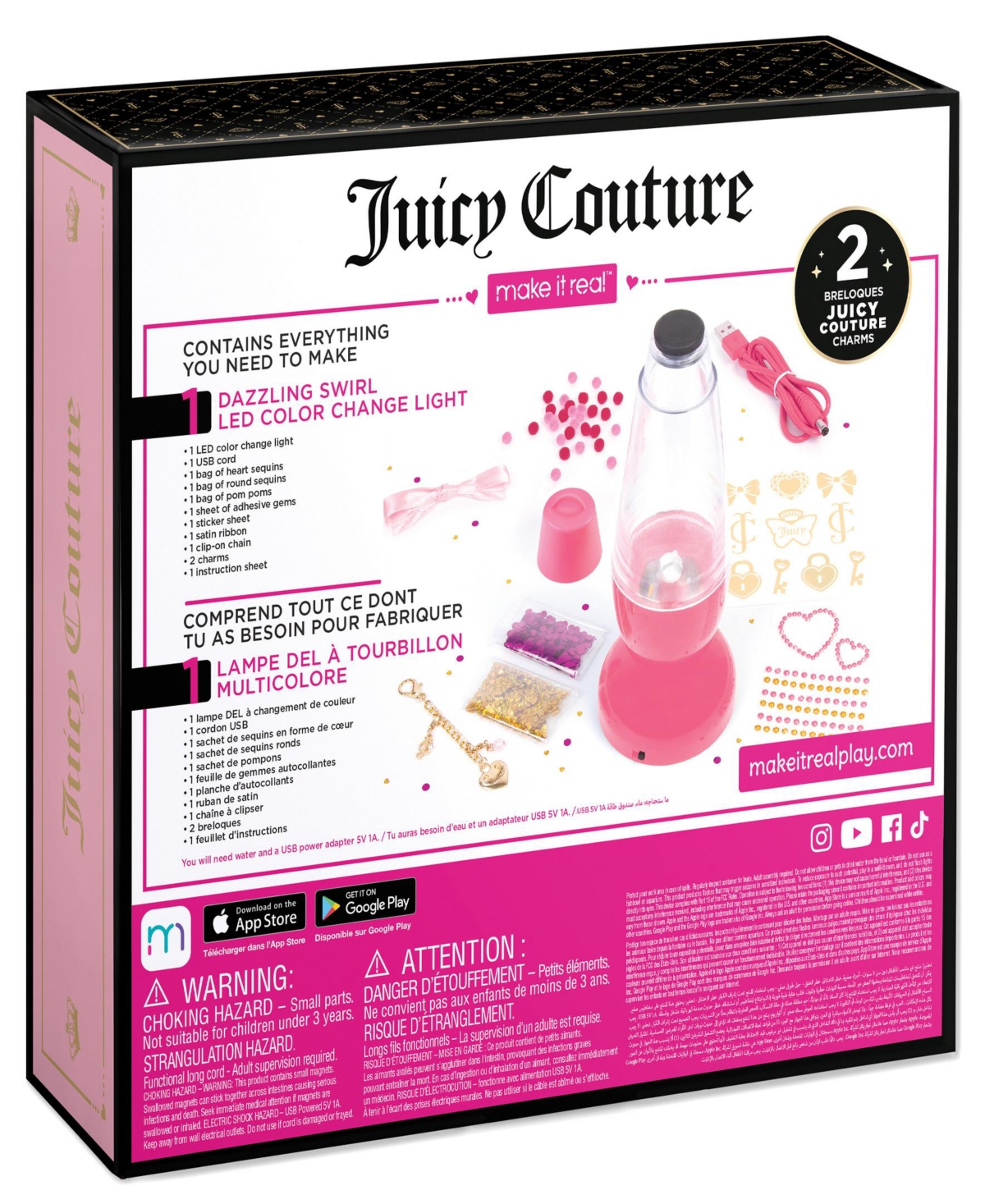 Make It Real Juicy Couture Dazzling Swirl Led Color Change Light In Multi