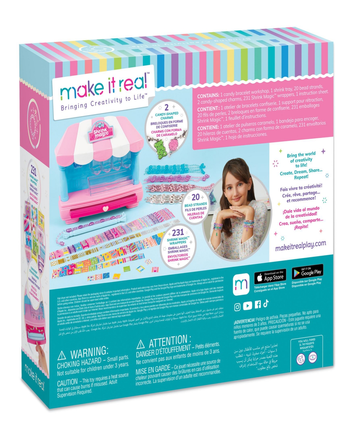 Make It Real Shrink Magic Candy Shop Bracelet Kit In Multi