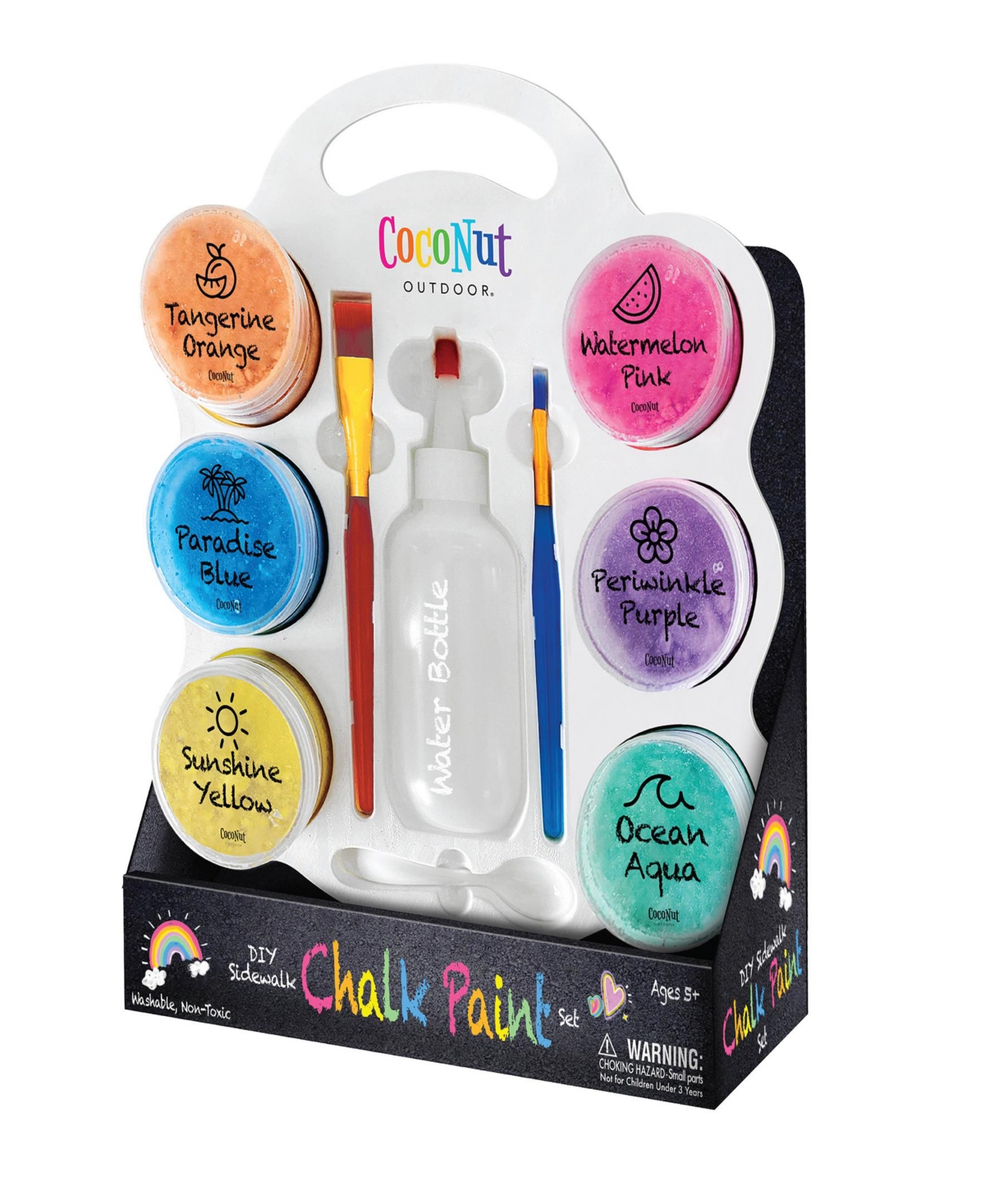 Coconut Outdoor Chalk Paint Set Diy Sidewalk Chalk Kit 6pk Refill In Multi