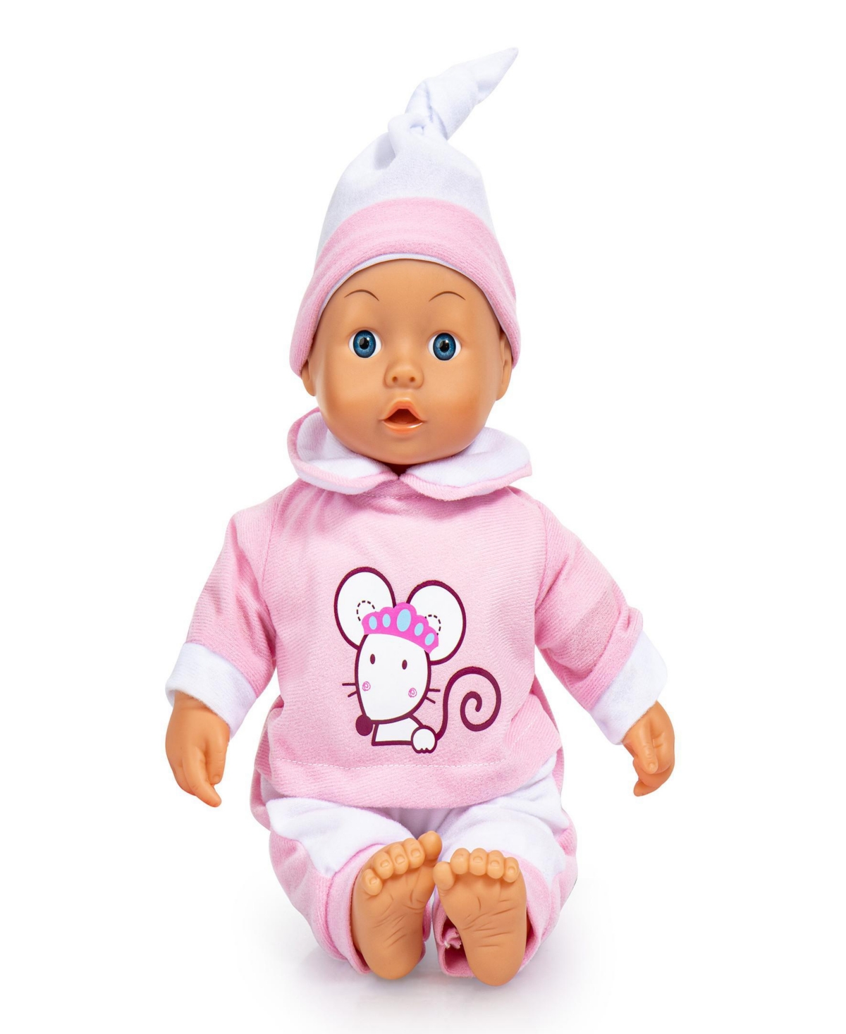 Bayer Design Pink Mouse Baby Doll In Multi