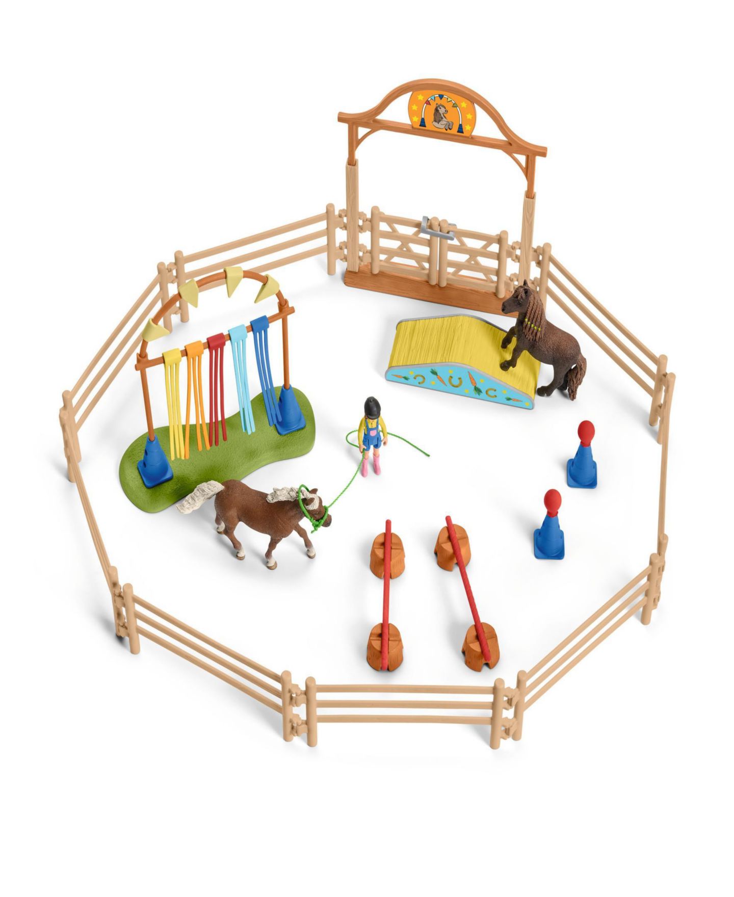 Детский игровой набор Schleich Farm World Pony Agility Training 10-Piece Playset, Ages 3+ — фото 2