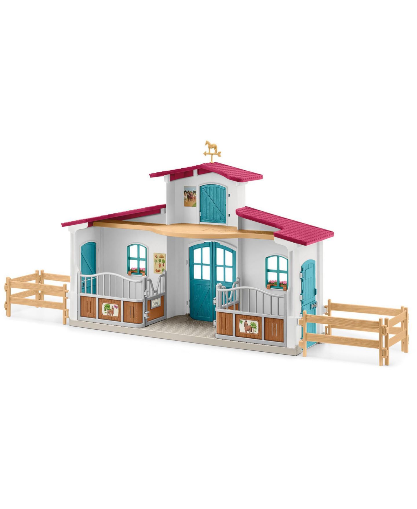 Детский игровой набор Schleich Horse Club Lakeside Riding Center Modular Design 56-Piece Playset, Ages 5+ — фото 7