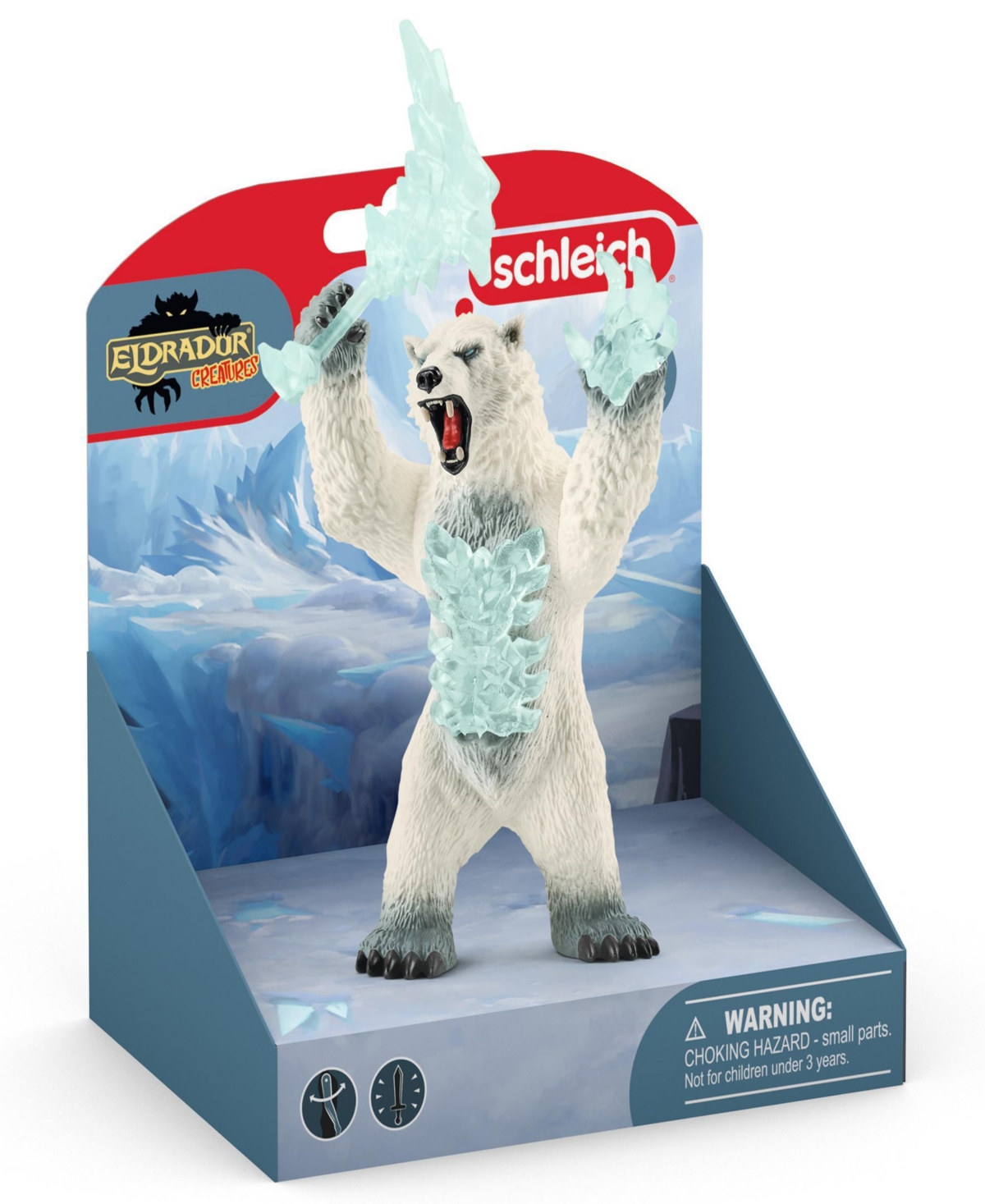Schleich Eldrador Creatures Blizzard Bear With Weapon Action Figure In Multi