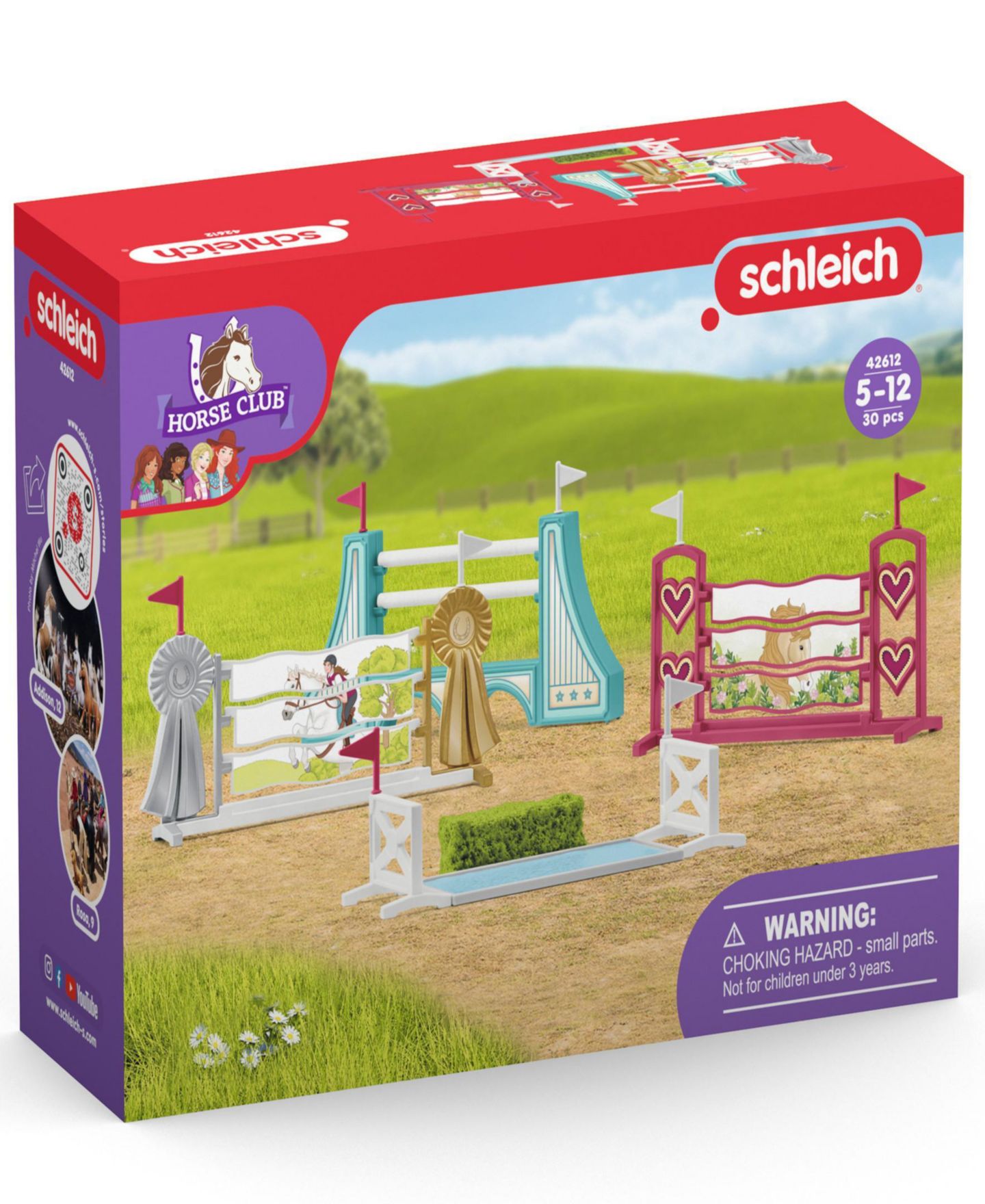 Детский игровой набор Schleich Horse Club Obstacle Course Accessories Playset — фото 2