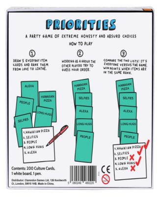 Clarendon Priorities Hilarious Party Game