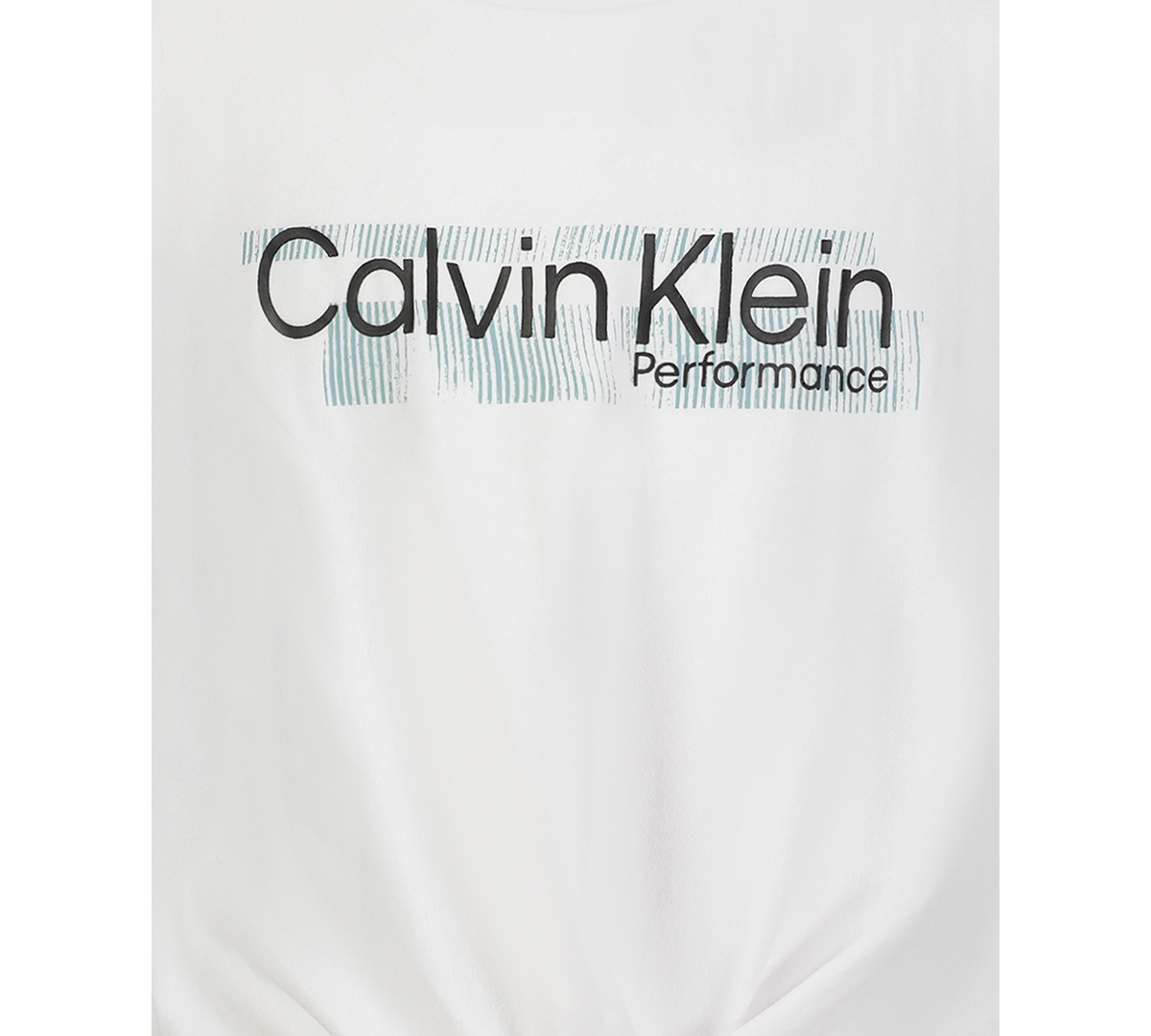 Calvin Klein Big Girls Performance Twist-Front T-Shirt